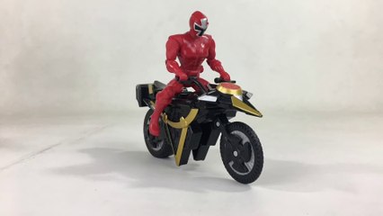 Power Rangers Super Ninja Steel Cycle with Red Ranger || Keith's Toy Box