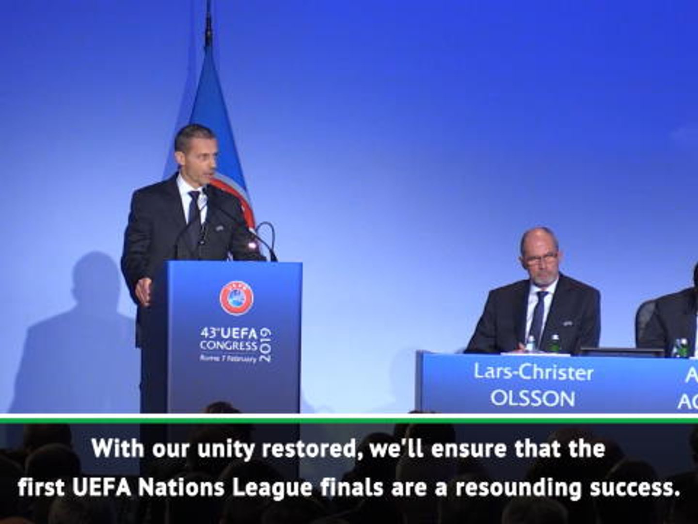 Ceferin hopes football will help send a message to Europe