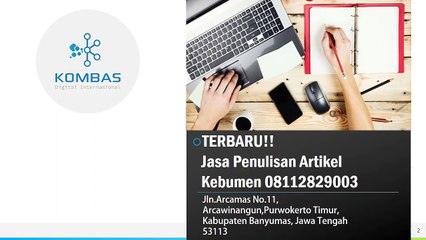 TERBARU!! Jasa Penulisan Artikel Kebumen 08112829003