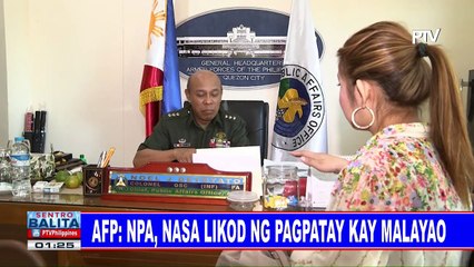 AFP: NPA, nasa likod ng pagpatay kay Malayao