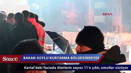 Kartal’daki faciada ölenlerin sayısı 11’e çıktı, umutlar sürüyor