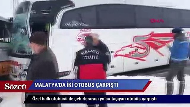 Malatya’da iki otobüs çarpıştı Çok sayıda yaralı var