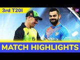 India vs Australia 3rd T20I 2018 Match Stats Highlights:Virat & Krunal Heroics Help IND Level Series