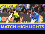 IND vs AUS, 2nd T20I 2018 Match Stats Highlights : Game Called Off Due To Rain AUS Lead Series 1-0