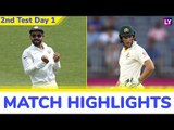 IND vs AUS 2nd Test 2018 Day 1 Stats Highlights: Bowlers Help India Bounce Back
