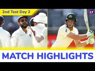 IND vs AUS 2nd Test 2018 Day 2 Stats Highlights: Kohli, Rahane Put India in Decent Position