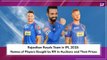 Rajasthan Royals Team in IPL 2019: Names of Players Bought by RR in Auctions and Their Prices