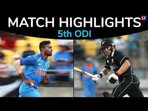 IND vs NZ 5th ODI 2019 Stats Highlights: India beat New Zealand by 35 runs to win series 4-1