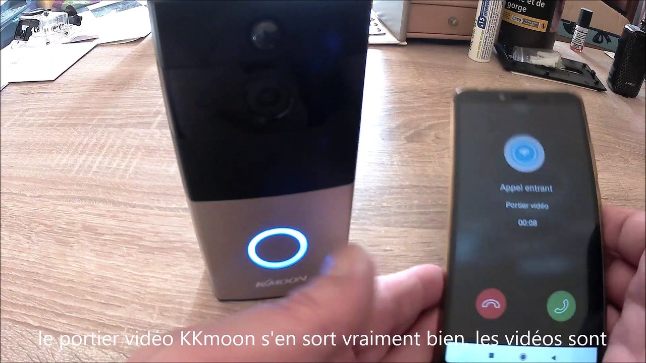 Test du portier vidéo HD vraiment sans fil KKmoon (Wi-Fi + batteries)