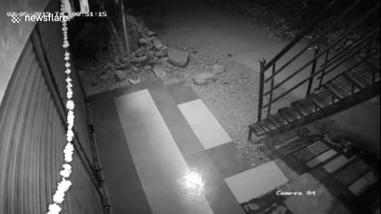 Clumsy thief fails to conceal face with head pan in robbery attempt