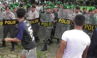 Kelompok Pendukung Capres Bentrok dengan TNI-Polri Dalam Simulasi Pengamanan Pemilu 2019