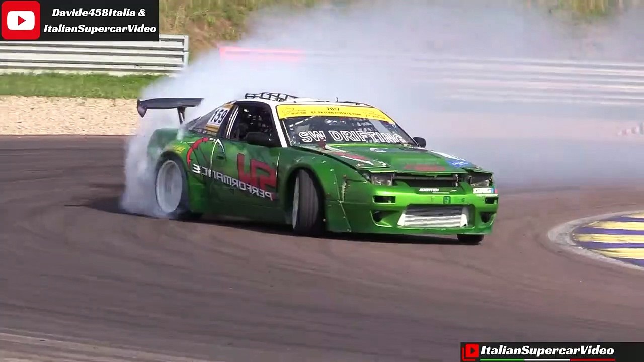 Nissan 180sx S13 powered by RB25DET engine - SW Performance Drifting - Sam Woo Pro Drifter OnBoard!