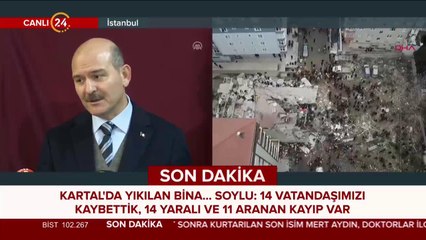 Kartal'da çöken bina