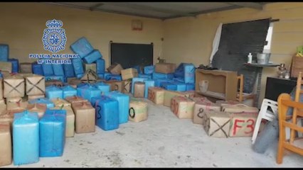 Un detenido con 3.900 kilos de hachís en una vivienda en Estepona (Málaga)