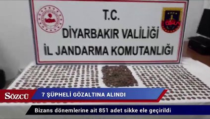 Diyarbakır’da 851 sikke ele geçirildi, 7 gözaltı