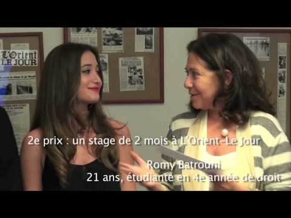 Remise des prix du concours des 90 ans de L'Orient-Le Jour