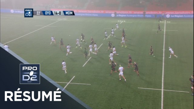 PRO D2 - Résumé Oyonnax-Mont-de-Marsan: 34-14 - J20 - Saison 2018/2019