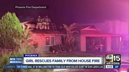 Girl helps family escape from Phoenix house fire