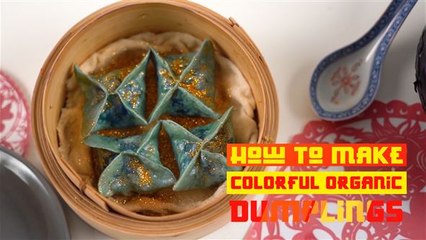 Celebrate Chinese New Year with blue vegan dumplings!