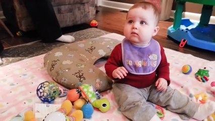 Cute Baby Siblings Playing Together