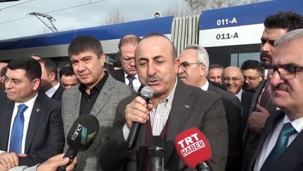 Bakan Çavuşoğlu, tramvay hattında test sürüşü yaptı - ANTALYA