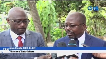 RTG/Visite du Ministre de la Culture sur le site d’installation du musée national