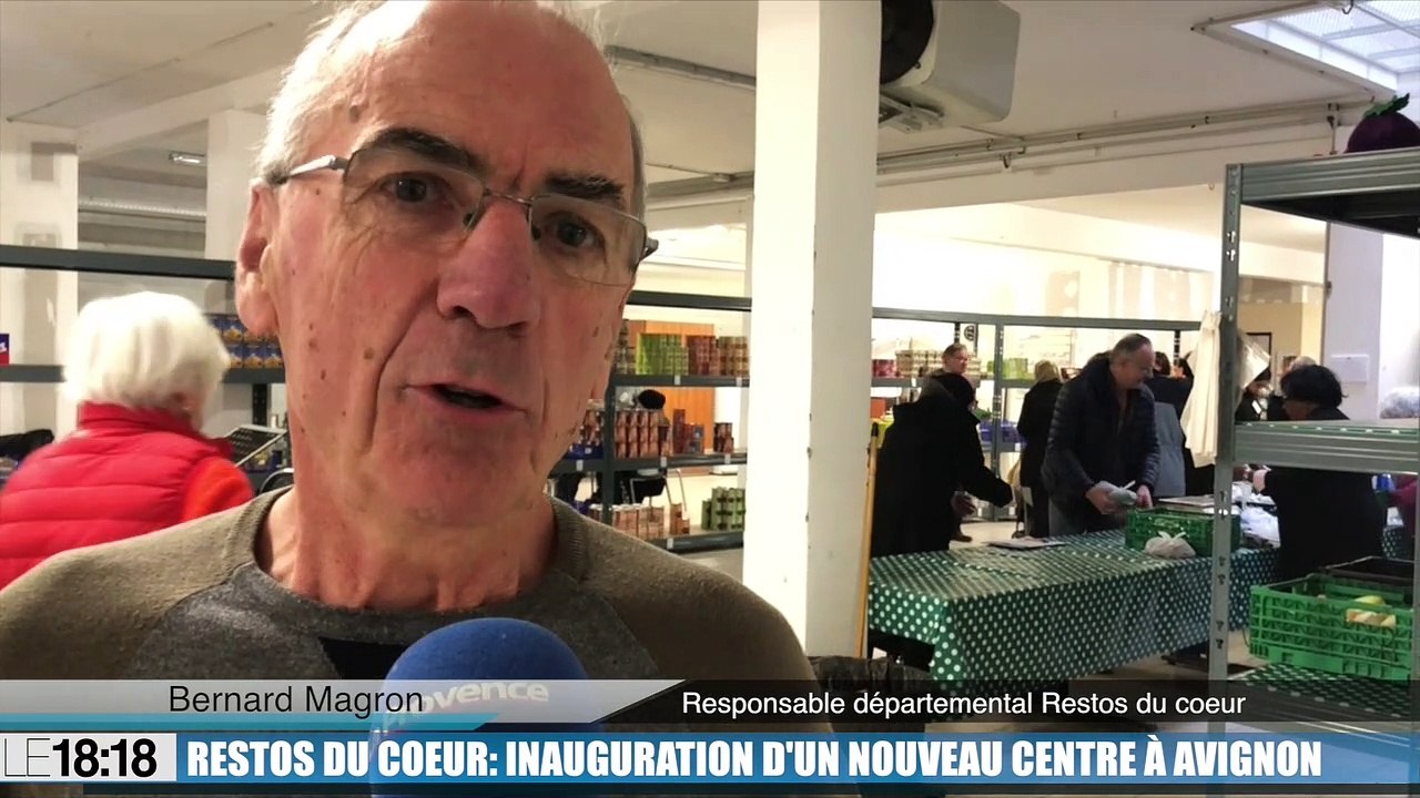 Inauguration du nouveau centre d'accueil des Restos du coeur à Avignon.
