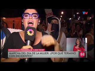 A Dos Voces (08/03/2017) La agresión a Marina Abiuso durante la marcha del 8M
