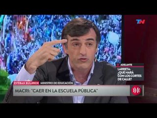 A Dos Voces (22/03/2017) Esteban Bullrich defendió el 'caer' en la escuela pública de Macri