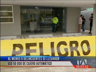 Roban 50 mil dólares de un cajero automático en Guayaquil