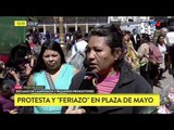 Protesta de pequeños productores del campo en Plaza de Mayo