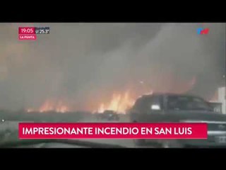 Incendios en San Luis por el zonda