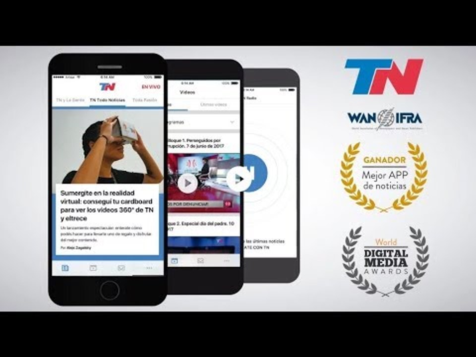 TN fue elegido servicio móvil de noticias del mundo - Vídeo