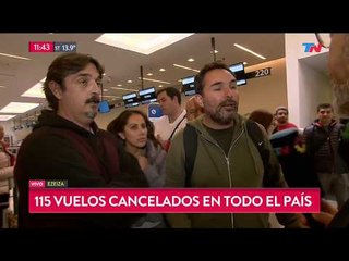 Conflicto gremial en Aeroparque: 115 vuelos cancelados