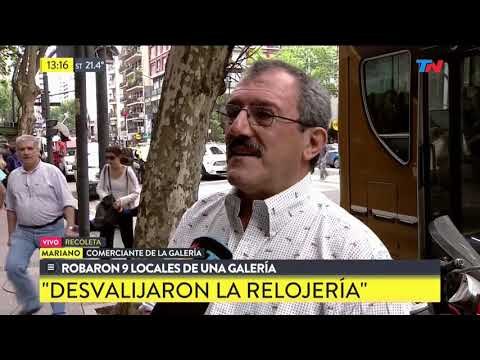 Así robaron 9 locales de una galería en Recoleta