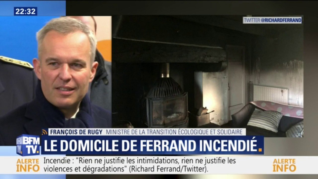 "C'est extrêmement choquant." François de Rugy réagit à l'incendie volontaire au domicile de Richard Ferrand