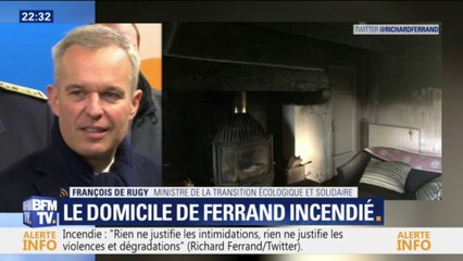 "C'est extrêmement choquant." François de Rugy réagit à l'incendie volontaire au domicile de Richard Ferrand