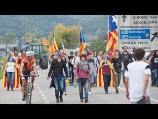 Cortes, piquetes y huelga general en Cataluña