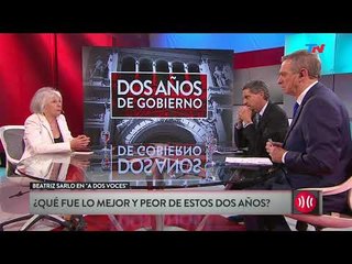 Beatriz Sarlo y los dos años de gobierno de Macri