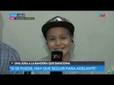 Adriel lucha contra la leucemia y le llevaron la bandera a su casa para la jura