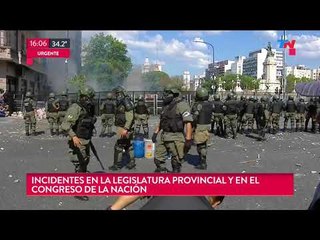 Incidentes en la Legislatura y el Congreso tras la suspensión del debate