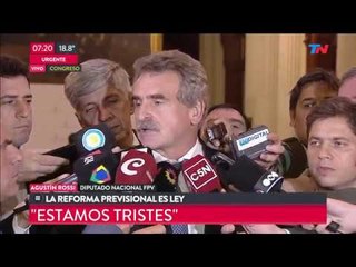 Rossi y Kicillof tras la aprobación de la reforma: "Estamos tristes"