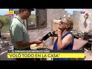 El tornado que destruyó una casa en Tandil