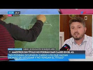 Maestros sin título no podrán dar clases en Bs As en 2018