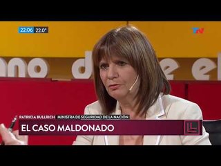 La reflexión de Bullrich sobre el caso Maldonado