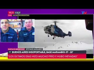 Calor extremo en Buenos Aires 20° bajo cero en la Base Marambio