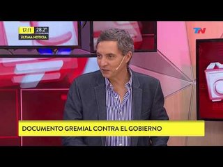 Documento gremial contra el Gobierno