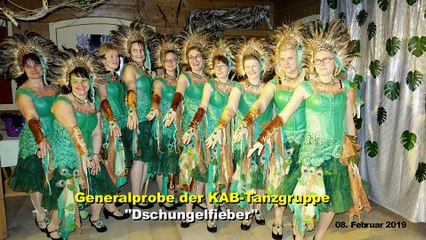 KAB – GENERALPROBE 2019 (im Niedermeier-Saal Dietfurt / KAB-Showtanz-"Dschungelfieber")
