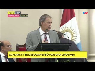 Schiaretti se descompensó en la apertura de las sesiones legislativas