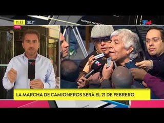 La marcha de camioneros será el 21 de febrero